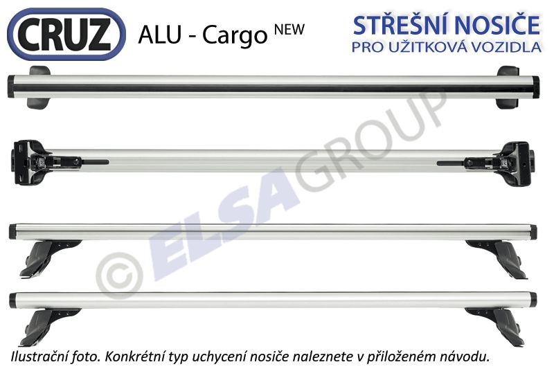 Střešní nosiče CRUZ Cargo PROFI ALU 3 nosníky