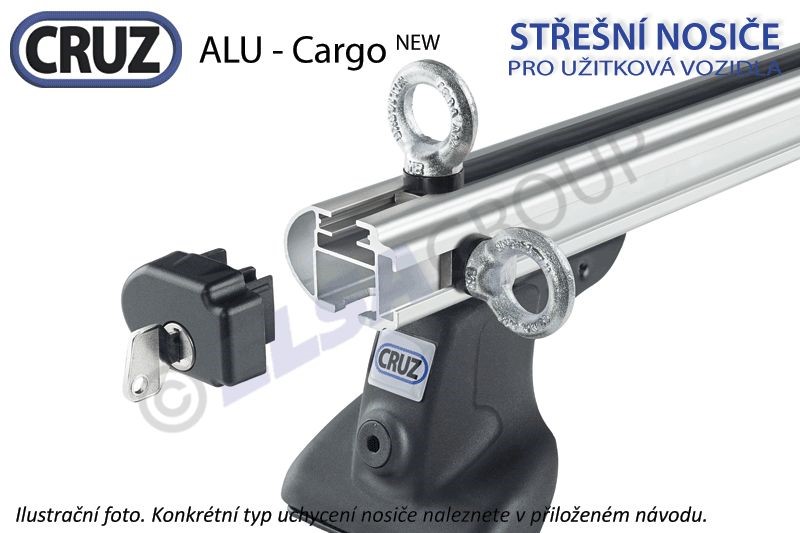 Střešní nosiče CRUZ Cargo PROFI ALU 3 nosníky