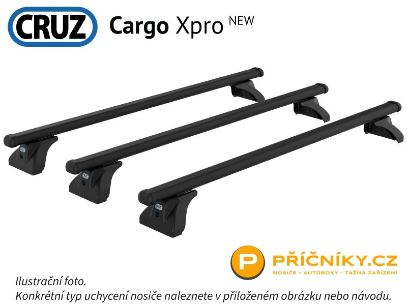 Střešní nosiče CRUZ Cargo Xpro 3 nosníky