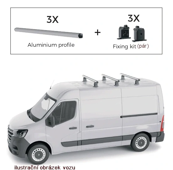 Střešní nosiče MENABO Professional Airdyn ALU - 3 nosníky