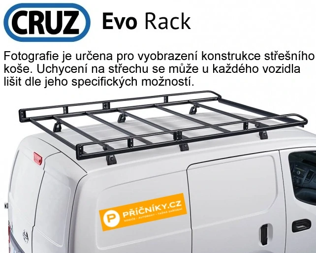 Střešní koš CRUZ EVO Rack 280 × 140 cm