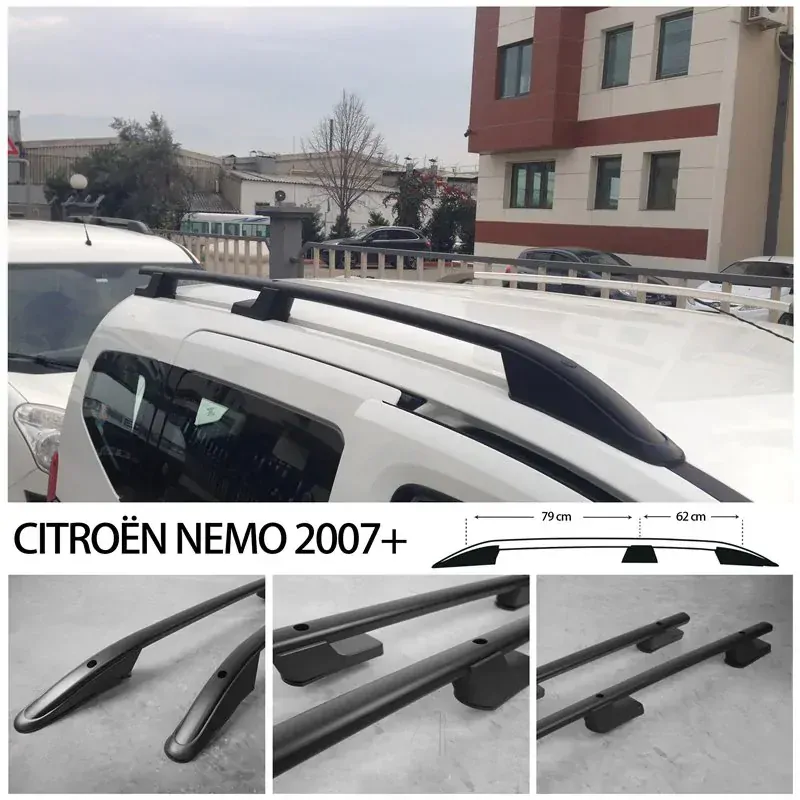 Podélné nosiče černé Citroen Nemo