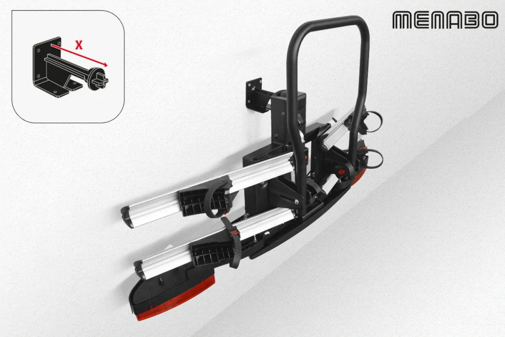 Nástěnný držák nosičů kol na tažné zařízení MENABO Wall Hook