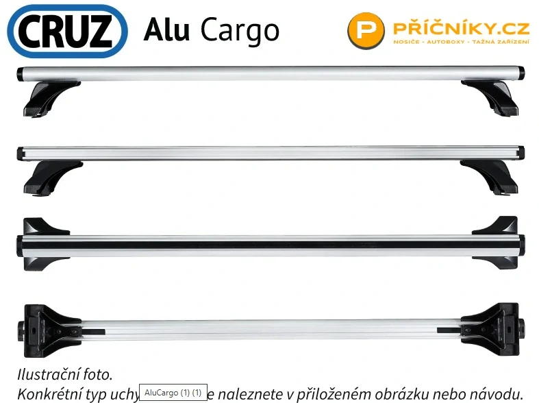 Střešní nosiče CRUZ Cargo ALU 2 nosníky