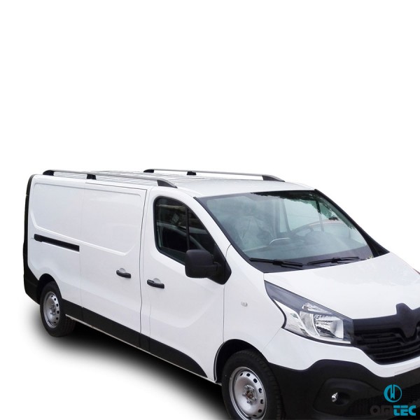 Podélné nosiče stříbrné Renault Trafic, dlouhá verze L2, r.v. 2014+