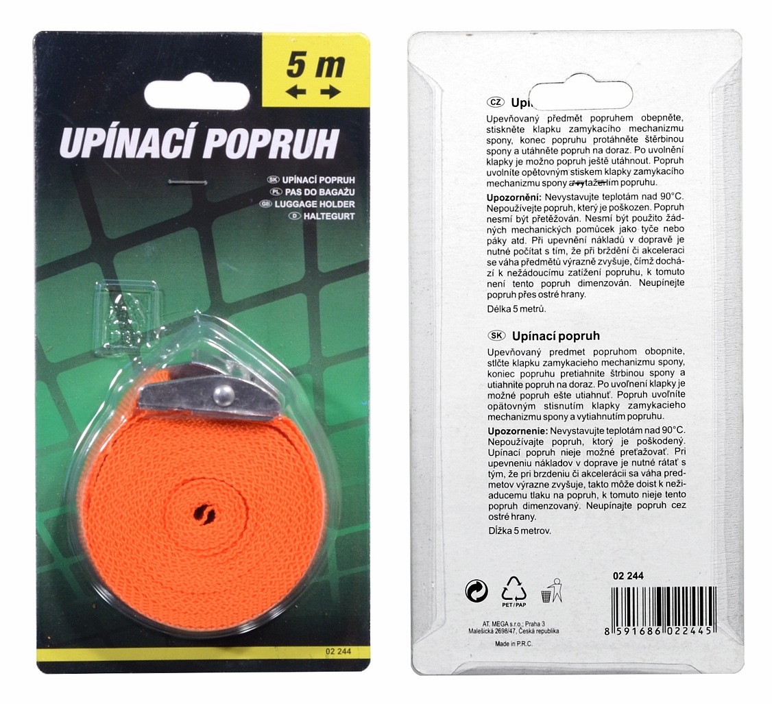 Popruh s kovovou sponou Compass - 5 m