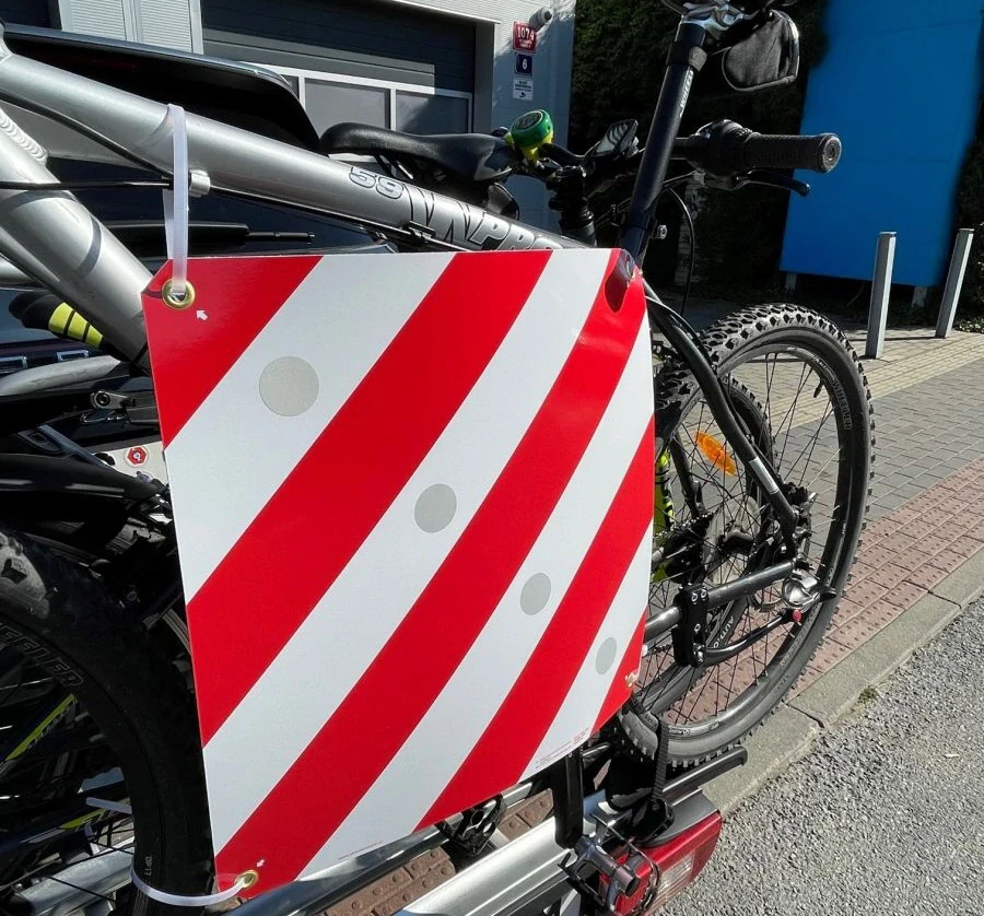 Reflexní tabule oboustranná (EU+Španělsko) pro označení nosičů kol