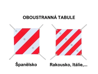 Reflexní tabule oboustranná (EU+Španělsko) pro označení nosičů kol 