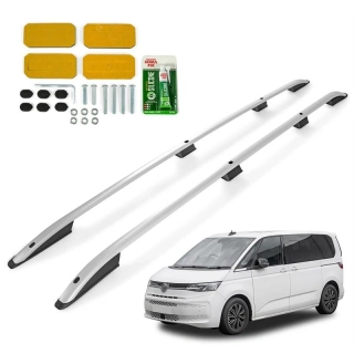 Podélné nosiče stříbrné VW Multivan T7, r.v. 2022+ - dlouhá verze L2