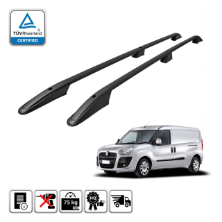 Podélné nosiče černé Fiat Doblo II Maxi, r.v. 2010-2022