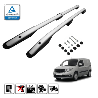 Podélné nosiče stříbrné Mercedes Citan, r.v. 2012-2021 - střední verze L