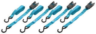 Sada 4 popruhů s ráčnou a háky Compass Blue Way 3,5 metru